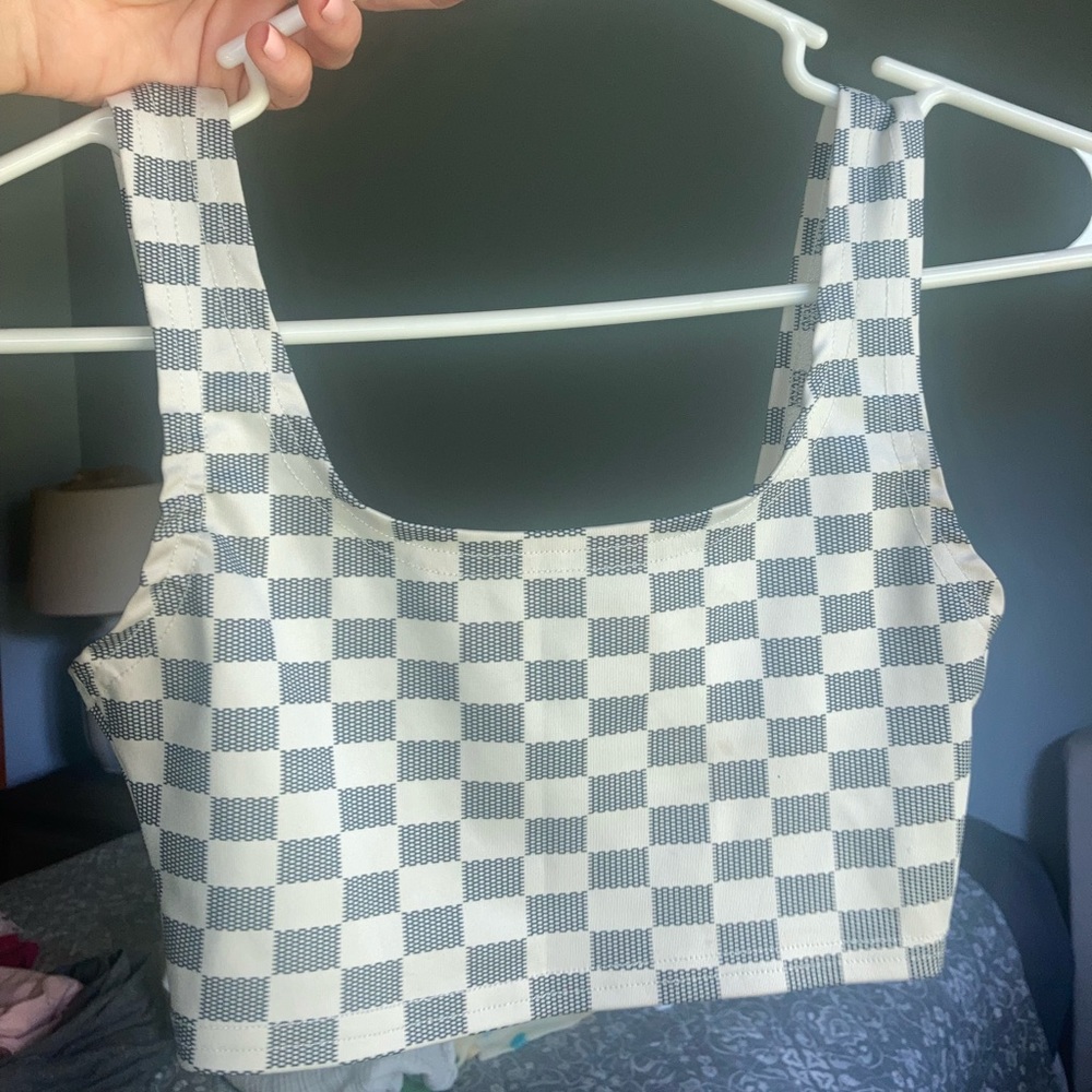 Checkered Crop Top